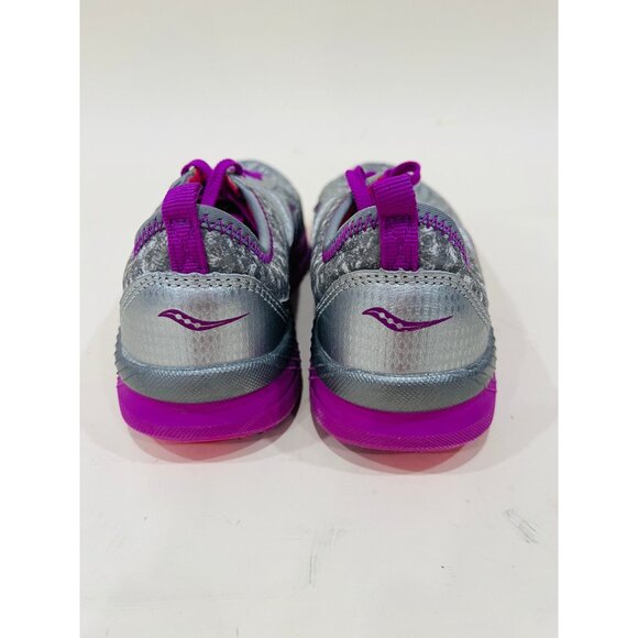Saucony Girl's 2.5 Wide Silver Lavender Volt Sneaker‎ - Picture 4 of 5